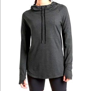 Athleta Uptempo Hoodie Sweatshirt Size L Black